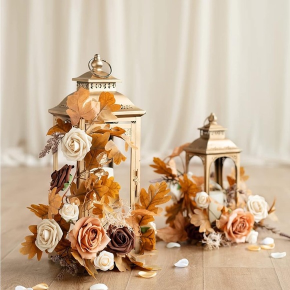 Ling's moment 6Pack 2ft Artificial Flowers Garland Rust & Sepia - Picture 3 of 4